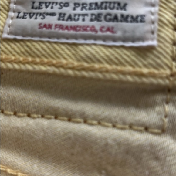 Cropped yellow original Levis 501s 27x26 - Picture 8 of 8